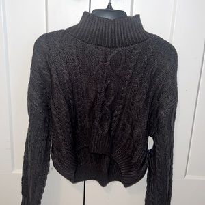 Charcoal Grey , medium , half cut turtle neck sweater